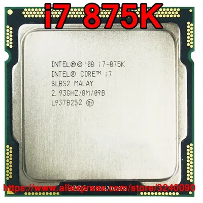 Original Intel Core i7 875K façades Core 2.93GHz LIncome 1156 8M Cache 95W i7-875K CPU de bureau