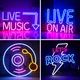 Live Music LED Neon Light Signs Party Bar Studio Scintillant Studio Light DJ Wall Decor Neon