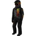 FXR Helium 2023 Youth One Piece Snowmobile Suit, black-orange, Size 12