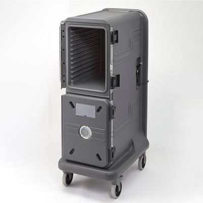 Cambro PCU800HH615 Pro Cart Ultra Hot Insulated Food Carrier w/ 8 Pan Capacity, Charcoal Gray, 115v, 2 Active Hot