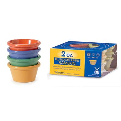 GET SP-S-620-MIX 2-oz Plain Cone Shaped Ramekin, Diamond Mardi Gras Colors, Melamine, Assorted