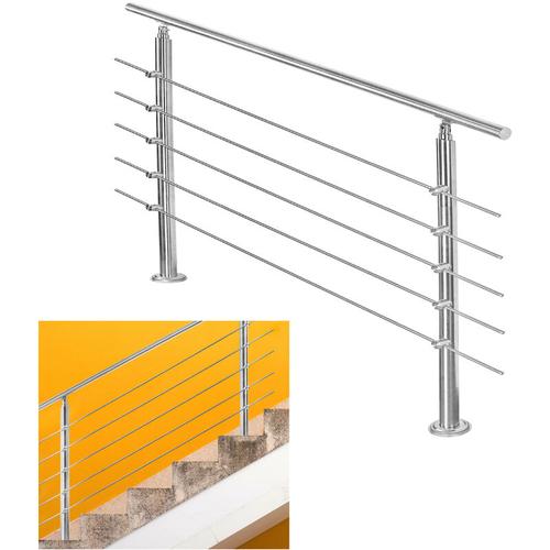 Treppengeländer Geländer Edelstahl Handlauf Brüstung Treppe Ø42mm für Treppen Balkon Innen & Außen