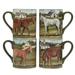 Certified International York Stables 18 oz. Mugs, Set of 4 Assorted Designs