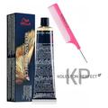 7/73 Wella KOLESTON PERFECT ME+ Professionals Permanent Creme Color Haircolor Cream Hair Color Dye Colour Newest 2023-2024 Version - Pack of 2 w/ SLEEK PINK Argan Comb