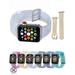 Luxtrada compatible for Apple Watch 42mm 44mm replacement bands Women Glitter Iwatch Series8/7/6/5/4/3/2/1 Apple Watch SE Silicone Strap Silver