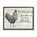 Stupell Industries Spoiled Chickens Live Here Phrase Graphic Art Black Framed Art Print Wall Art Design by The Saturday Evening Post