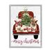 Stupell Industries Merry Christmas Holiday Presents Graphic Art Gray Framed Art Print Wall Art Design by Lettered and Lined