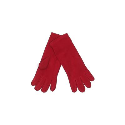 Gloves: Red Print Accessories - Women's Size 0