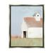 Stupell Industries Rural Countryside Field Casual White Barn House Painting Luster Gray Floating Framed Canvas Print Wall Art Design by Amy Hall