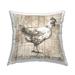 Stupell Industries Life s Good In Coop Vintage Text Farm Chicken Glam Beige 18 x 7 x 18 Decorative Pillows