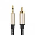 3.5mm to Male RCA Adapter Lotus-head Audio Transmission with Pure Sound for Stereo Receiver Speakers Projector 1M