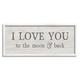 Stupell Industries Love You To Moon & Back Phrase Graphic Art White Framed Art Print Wall Art Design by Yass Naffas Designs