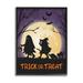 Stupell Industries Trick Or Treat Halloween Silhouettes Graphic Art Black Framed Art Print Wall Art Design by Linda Birtel