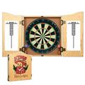 Dart Board Cabinet Set Bristle Dartboard Multiple with Self-Healing Sisalï¼ŒSteel Tip Darts and Scoreboards