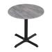 Holland Bar Stool 30 in. Tall Indoor & Outdoor All-Season Table with 32 in. Dia. Round Greystone Top
