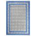 Casavani Outdoor Yoga Mat Vintage Area Kilim Blue 12x12 ft