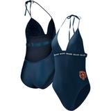 Women's G-III 4Her by Carl Banks Navy Chicago Bears Full Count One-Piece Swimsuit