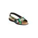 Women's The Adele Sling Sandal by Comfortview in Black Floral (Size 8 M)