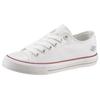 Sneaker DOCKERS BY GERLI, Damen, Gr. 39, weiß, Textil, sportlich, Schuhe, mit dezenter Logo-Stickerei, Freizeitschuh, Halbschuh, Schnürschuh, Topseller