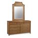 Braxton Culler Summer Retreat Modern & Contemporary Distressed Dresser Mirror, Rattan in Brown | 50 H x 32 W x 2 D in | Wayfair 818-049/JAVA