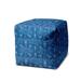 Canora Grey Cumali Neptune Indoor/Outdoor Ottoman, Polyester in Blue | 17 H x 17 W x 17 D in | Wayfair 2FDBBE5840C4410EBA4635345CABF018