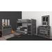 Viv + Rae™ Beckford Solid Wood Twin over Twin Bunk Bed 3 piece Bedroom Set Wood/Stainless Steel in Black/Brown/Gray | Wayfair