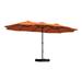 clihome 15 Ft Patio Market Umbrella w/ Base Metal in Orange | 94.49 H x 181.1 W x 106.3 D in | Wayfair CL-HTSD024