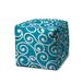 East Urban Home Lilllie Sublime Indoor/Outdoor Ottoman, Polyester in Blue/Gray | 17 H x 17 W x 17 D in | Wayfair 7354777B16F648C7873FD618566F1427