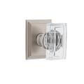 Grandeur Carré Square Rosette Privacy w/ Carré Crystal Door Knob Crystal in Gray | 2.95 H x 2.5 W in | Wayfair 873083