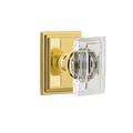 Grandeur Carré Square Rosette Privacy w/ Carré Crystal Door Knob Crystal in Yellow | 2.95 H x 2.5 W in | Wayfair 873088