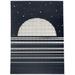 White 36 x 60 x 0.08 in Kitchen Mat - KAVKA DESIGNS Midnight Moon Navy Kitchen Mat Synthetics | 36 H x 60 W x 0.08 D in | Wayfair