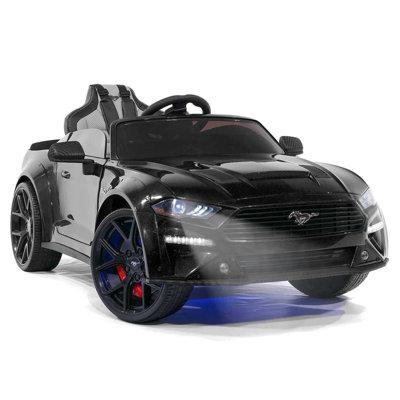 Moderno Kids Ford Mustang Kids Car 24 Volt Battery Powered Ride On Toy w/ Remote Control Plastic | 20 H x 30 W x 49 D in | Wayfair Mustang-Black