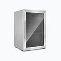 Rhomeway 80 Cans (12 oz.) Outdoor Rated Freestanding Beverage Refrigerator /Glass/Panel Ready in Gray | 27.75 H x 17 W x 19.96 D in | Wayfair R1