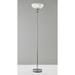Orren Ellis Raglesville 72" Torchiere Floor Lamp Metal in Gray/White | 71.5 H x 14 W x 14 D in | Wayfair FFB6ED693DC348F8B3C3643F0B276558