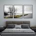 Rosdorf Park Luxurious Framed Wall Art - 3 Piece Picture Frame Print Set On Canvas10 Canvas in Black/Gray | 16.3 H x 36.3 W x 1.65 D in | Wayfair