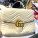 Gucci Bags | Gucci Marmont Top Handle Bag. Color Is Cream. | Color: Cream | Size: Small