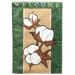 East Urban Home Welcome Cotton Burlap 2-Sided Polyester 18 x 13 in. Garden Flag in Brown/Green/White | 18 H x 13 W in | Wayfair