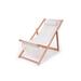 Rosecliff Heights Menara Folding Deck Chair w/ Cushion Solid Wood in Orange/Red/White | 31 H x 23 W x 36 D in | Wayfair