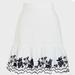 J. Crew Skirts | J Crew Embroidered White Linen Skirt Nwt | Color: Blue/White | Size: M