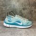 Nike Shoes | Nike Free Run Flyknit Running Shoes Womens Sz 7 (Blue White) | Color: Blue | Size: 7