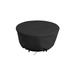 Arlmont & Co. Heavy-Duty Outdoor Round Fire Pit Cover, Patio Durable & UV Resistant Waterproof Fire Table Cover, in Black | Wayfair