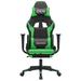 Inbox Zero Gaming Chair w/ Footrest Faux Leather Faux Leather in Green/Black | 50.4 H x 26.4 W x 22.8 D in | Wayfair
