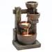 Millwood Pines Lebofsky Wood Bowls & Birdhouse Fountain w/ Light | 23.23 H x 14.17 W x 12.99 D in | Wayfair B42BFA2661C745E1A4016DDE178115CB