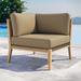 Clearwater Outdoor Patio Teak Wood Corner Chair by Modway Wood in Brown | 25.5 H x 29 W x 29 D in | Wayfair EEI-5855-GRY-LBR