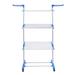 Rebrilliant 4-Tier Clothes Drying Rack Folding Clothes Rail Metal in Blue | 67.72 H x 29.92 W x 19.69 D in | Wayfair