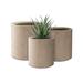 Latitude Run® Centonze 3-Piece Pot Planter Set Fiberglass/Concrete in Brown | 15.7 H x 15.7 W x 15.7 D in | Wayfair