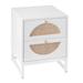 Latitude Run® Cleburn 2 - Drawer Nightstand in White Wood in Brown/White | 20.89 H x 15.75 W x 15.75 D in | Wayfair
