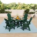 Beachcrest Home™ Essie Square 4 - Person 43" Long Outdoor Dining Set Plastic in Green | 43 W x 43 D in | Wayfair 2FCE0E8103F442F7B1960F29F5CF4C4C