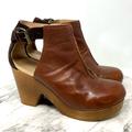 Free People Shoes | Free People Amber Orchard Wood Clog Platform 8/38 Brown Two Tone Spain Bohemian | Color: Brown | Size: 8