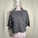 Anthropologie Sweaters | Anthropologie Hwr Monogram Poncho Style Polka Dot Sweater Size Small / Medium | Color: Black/Gray | Size: S